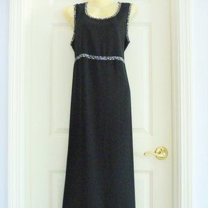 AGB Maxi Dress Empire Waist Black Floral Sleeveless